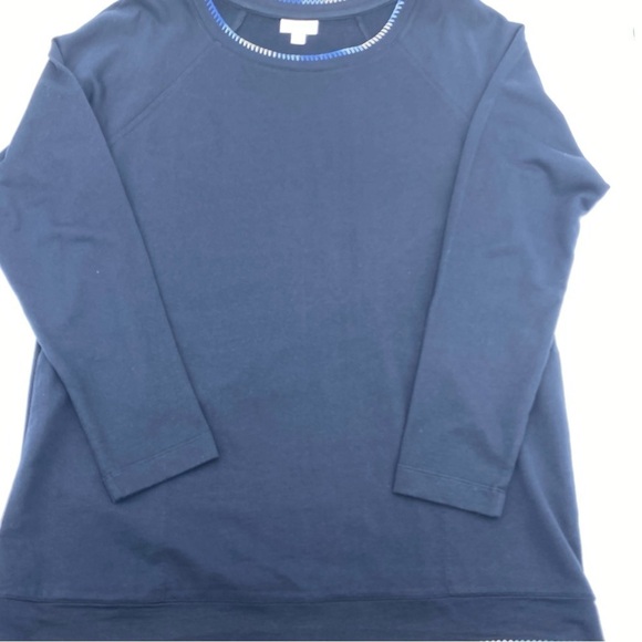 J. Jill Fit Ombré-Stitched Tunic Sweatshirt Medium with Pockets - Picture 7 of 11